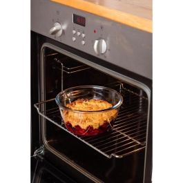 Pyrex Cook & Go Caja Redonda de Vidrio Borosilicato con Tapa Azul 0.20L (11x6 cm) - Apta Horno Congelador (-40°C a +300°C)