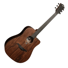 LAG Guitarra Acústica Electroacústica Dreadnought Cutaway A/E Natural Satinado Sauvage Lag