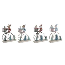 DKD Home Decor Figura de Navidad Fantasía Bicicleta Metal, Azul Celeste Rosa Palo Blanco Verde, 5x15x17 cm (4 Unidades) Precio: 15.4638. SKU: B1B57357KS