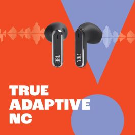 JBL Harman LIVE Flex Auriculares Inalámbricos Bluetooth 5.3 con Reducción de Ruido Activa, 40h Batería, IP54, Alexa/Asistente Google, Plata