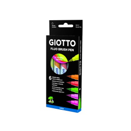 Giotto Rotulador Turbo Soft Fluo Punta de Pincel Caja 6 Unidades Colores Surtidos Tinta Soluble Agua Fluorescente Pastel Precio: 3.95000023. SKU: B1HXLZWSSR
