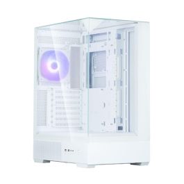 Zalman P40 Prism White Midi Tower PC, Caja de ordenador Blanco, Panel de vidrio templado, Iluminación RGB