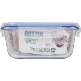 Quttin Fiambrera Rectangular Hermética 1.5L 23x17.5x7.6 cm (6 Unidades)