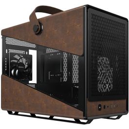 Montech Heritage 30 Pro TG Black/Brown Midi Tower para PC Negro micro ATX, Mini-ITX, Imitación piel