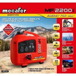 MECAFER Inversor generador 4 tiempos motor de gasolina 2200 W máx.