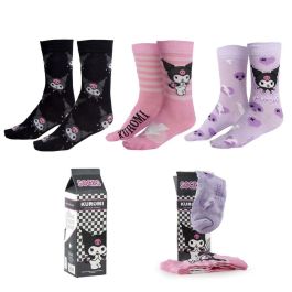 Hello Kitty: Pack 3 Calcetines Kuromi Multicolor Talla 36-43
