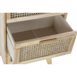 DKD Home Decor Cajonera Balines Rejilla 20 Natural 30 x 72 x 40 cm