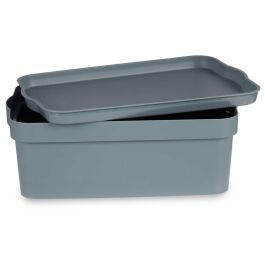 Caja Plastico Con Tapa 6L Gris Kipit 21X11CM (12 Unidades) Caja Plastico Con Tapa 6L Gris Kipit 21X11CM (12 Unidades)