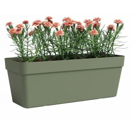 Artevasi 5600442846614 Jardinera de Plástico Verde Ceniza Rectangular L49.9 x D20 x H18.1cm
