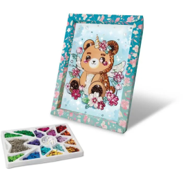 Lansay Kit de Manualidades Creativas Osito de Peluche con Lentejuelas - Colección Encantadora para Niños a partir de 7 años - LAN3181860203194