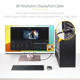 Cable USB Startech DP21-3M-DP40-CABLE Negro 3 m