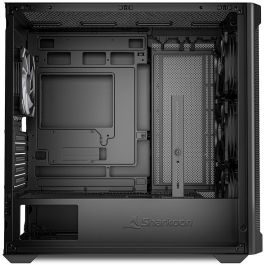 Sharkoon MK4W RGB Micro-ATX Caja PC | Negro con Panel Lateral de Cristal y Ventiladores RGB