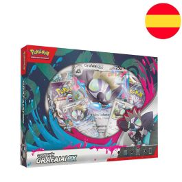 Pokemon TCG: Blíster Grafaiai ex Box Español - 4 Paquetes de Refuerzo, 2 Promoción, 1 XL, 1 Código