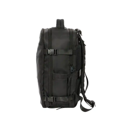 Safta Mochila de Viaje Cabina para Portátil 15,6" Real Madrid Negro con Conector USB y Zapatillero