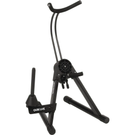 QUIKLOK Soporte Saxo Alto/Tenor Ajustable A36 para Suelo, Plegable, Negro