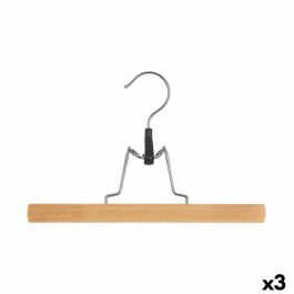5Five Perchas de madera para pantalón, set de 3, 25x16.3 cm