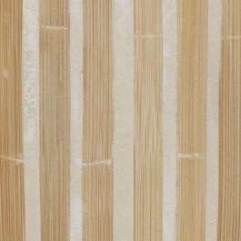 Portavelas Beige Bambú Madera MDF 10,5 x 10,5 x 21 cm