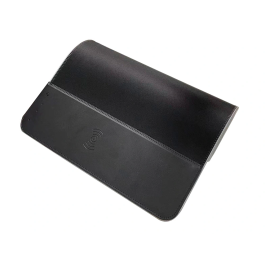 Q-connect Alfombrilla Gaming XXL con Cargador Inalámbrico e Iluminación RGB, 800x300x4 mm, Color Negro