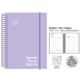 Agenda Escolar (2025-26) Senfort Student Unicolor Espiral Tapa Pp Con Goma 120X170 D/P Pastel Lila Precio: 8.98999992. SKU: B12KNQZVBC