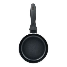 San Ignacio Cazo Experto de Aluminio Prensado con Tapa de Cristal para Inducción ø16x8 cm - Revestimiento Antiadherente Negro, Exterior Verde y Asas Suaves Resistentes al Calor