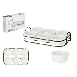 Set 6 Pzs Aperitivo Con Soporte Porcelana Vessia 23X16CM (12 Unidades)