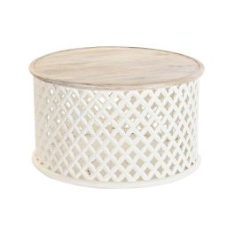 Mesa de Centro DKD Home Decor Blanco Natural Aluminio Madera de mango 81 x 81 x 45 cm Precio: 373.69000031. SKU: S3034346