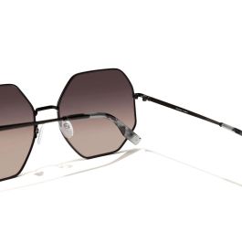 Hawkers Gafas de Sol LUMINA #Black Smoky Black para Mujer, Lentes Cuadrados Metálicos con Protección UV