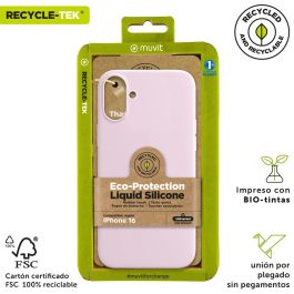 Funda para Móvil Muvit for Change iPhone 16 Rosa