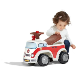 Falk Portaequipajes Monovolumen Vintage con Asiento Abatible y Volante Direccional con Bocina para Bebé