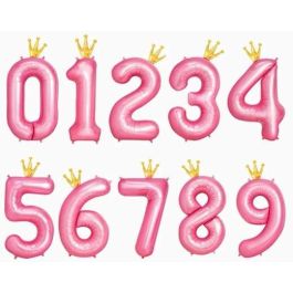 OH YEAH Globo Número Nº2 con Corona 115 cm Rosa Pastel y Oro Precio: 1.49999949. SKU: B1DLWZDZMA