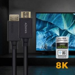Aisens Cable HDMI V2.1 Premium Alta Velocidad HEC 8K@60Hz 48Gbps Macho-Macho Negro 3.0m
