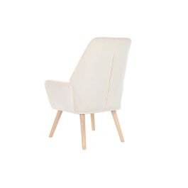 Butaca Scandi DKD Home Decor Crema Natural 75 x 96 x 65 cm Butaca Scandi DKD Home Decor Crema Natural 75 x 96 x 65 cm