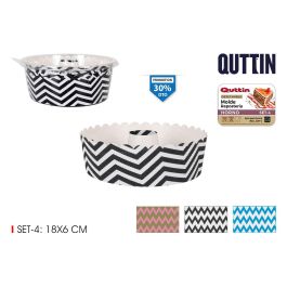 Quttin Set de 4 Moldes para Horno Savarin, 18x6 cm (12 Unidades) Precio: 22.99. SKU: S2210268