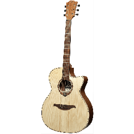 LAG Guitarra Acústica Auditorium Cutaway Tramontane 70 A/E Natural Electroacústica Tapa Maciza de Abeto Engelmann