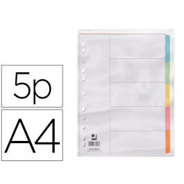 Q-connect Separador Cartulina Juego de 5 Separadores Din A4 Multitaladro Precio: 0.88999977. SKU: B14WX9DRQG