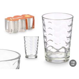 Set 6 Vasos Ondas 190 ml Vidrio Transparente Vivalto - 22.5x10.5x12.5 cm (12 Unidades)