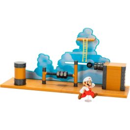 JAKKS PACIFIC Playset Cubierta de la aeronave Super Mario Bros con figura de 6,25cm