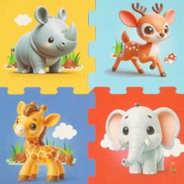 Color Baby Puzzle de Goma Eva con Animales - 8 Piezas Encajables, 120x60 cm - Para Bebés y Niños desde 10 Meses
