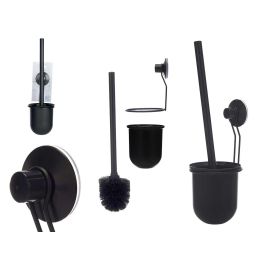 Soporte Escobillero Pared Metal Negro Mate 10x36x10 cm - Berilo (12 Unidades)