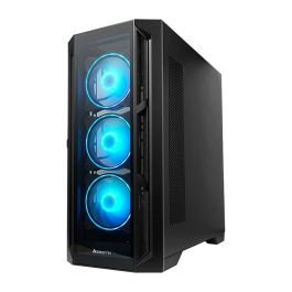 Chieftec GA-01B-TG-OP ATX Midi Tower Negro, Caja de PC para Gaming con Ventana de Cristal Templado