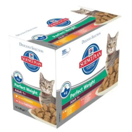 Hill's HSP Feline Perfect Weight Pienso para Gatos Sabor Pollo y Salmón en Caja 12x85 gr Precio: 23.8900002. SKU: B1EF77GKFV
