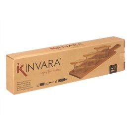Kinvara Set de 3 Bols de Cristal con Cuchara y Bandeja de Bambú 6x6.5x12 cm (12 Unidades) Kinvara Set de 3 Bols de Cristal con Cuchara y Bandeja de Bambú 6x6.5x12 cm (12 Unidades)