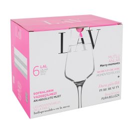 Lav Set de 6 Copas de Vino Lal 295 cc - Colección Lal (4 Cajas)