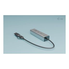 Hub USB i-Tec CAHUBMETAL2A2CPD Plateado