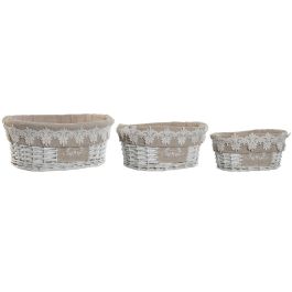 Cesta Romantico DKD Home Decor Blanco Beige 29 x 15 x 36 cm Set de 3 Precio: 24.50000014. SKU: B14ZZ9BMHX