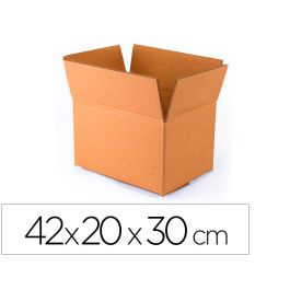 Caja Para Embalar Q-Connect Americana Ultrarresistente Carton Reciclado Canal Doble 7 mm Color Kraft 420x200x300 mm 15 unidades