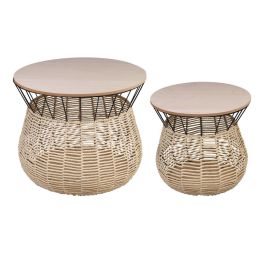 DKD Home Decor Mesa Centro Boho Charm Negro Natural 54x54x40 cm Precio: 55.78999998. SKU: B1H2XNW4Y9