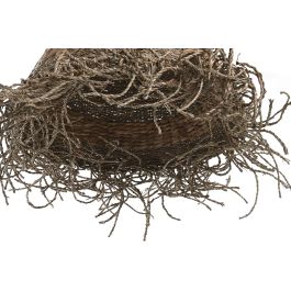 DKD Home Decor Pantalla de Lámpara Boho Natural de Seagrass, 56 cm Ancho x 56 cm Largo x 52 cm Alto