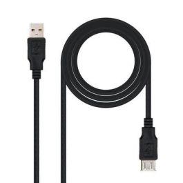 Nanocable Cable de Extensión Alargador USB 2.0, Conectores Tipo A Macho a Tipo A Hembra (A/M-A/H), 1 Metro, Color Negro, Certificado RoHS Precio: 4.49999968. SKU: B1JZPAB93C
