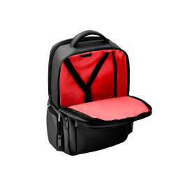 Antartik Mochila Volt Negro 5 Compartimentos Interior Rojo 450x180x330 mm Repelente Agua 23L